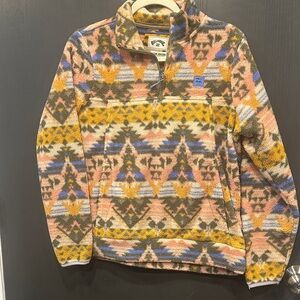 Billabong Multicolor Geometric Fleece Pullover